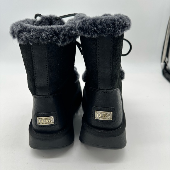 Australia Luxe Collective Black Boots Paige Black Aged Suede - size 8 NWT - Picture 5 of 7